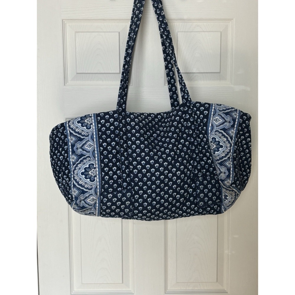 Vintage Vera Bradley Nantucket Navy Betsy Hampton XL Large 22" Duffle Bag